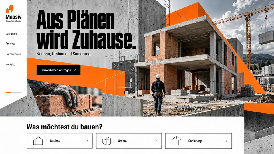 Design-Idee Bauunternehmen