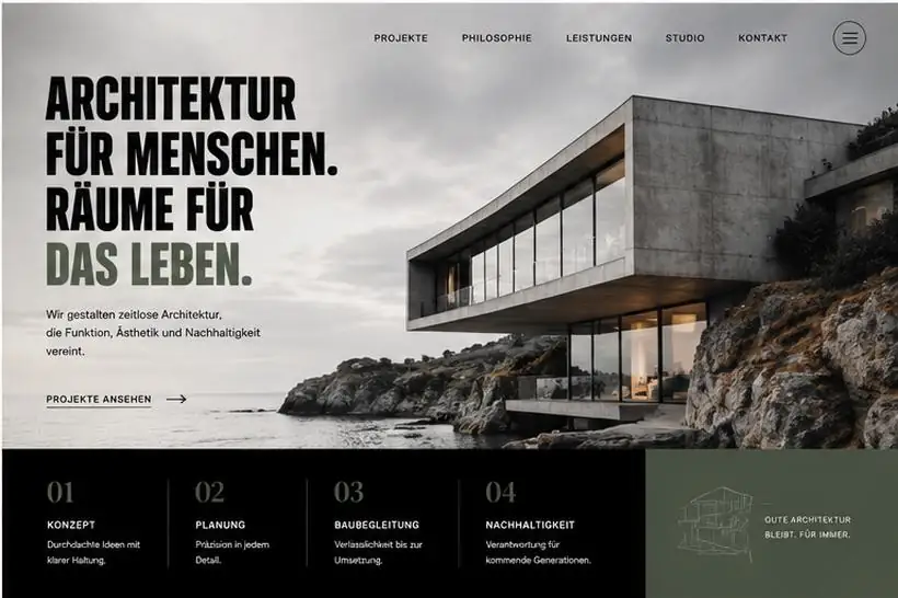 Design-Idee Architekturbüro