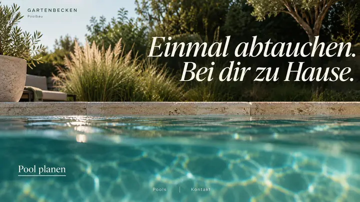 Design-Idee Poolbau