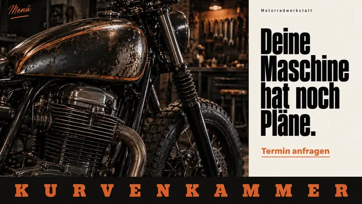 Design-Idee Motorradwerkstatt