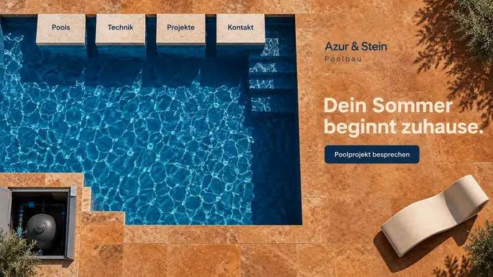 Design-Idee Poolbau