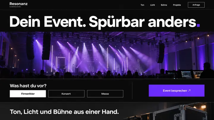 Design-Idee Eventtechnik