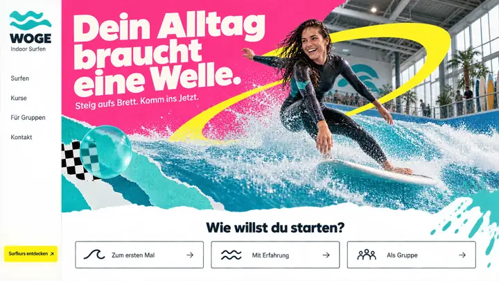 Design-Idee Indoor-Surfen