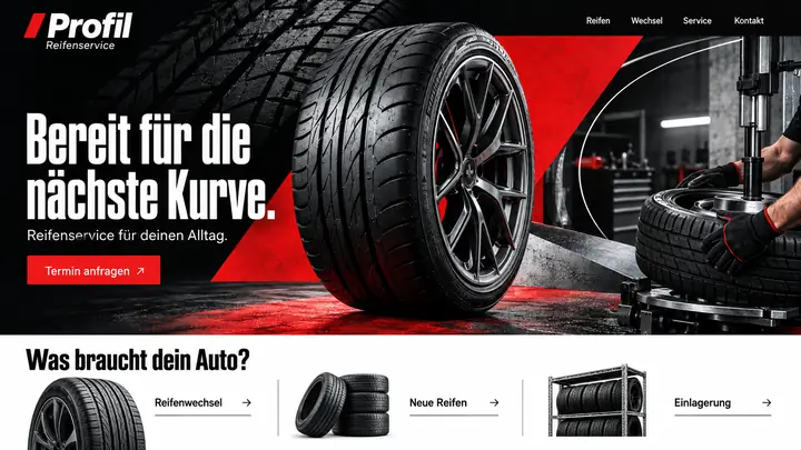 Design-Idee Reifenservice