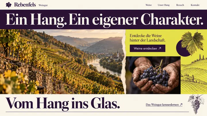 Design-Idee Weingut
