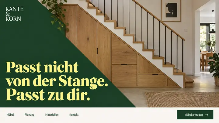 Design-Idee Schreinerei