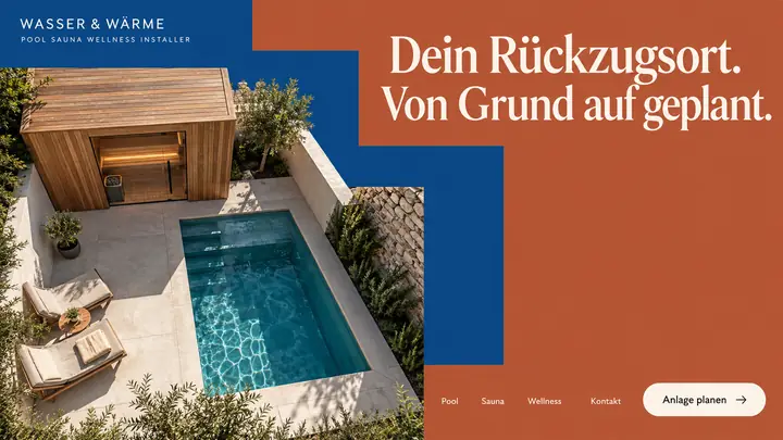 Design-Idee Poolbau