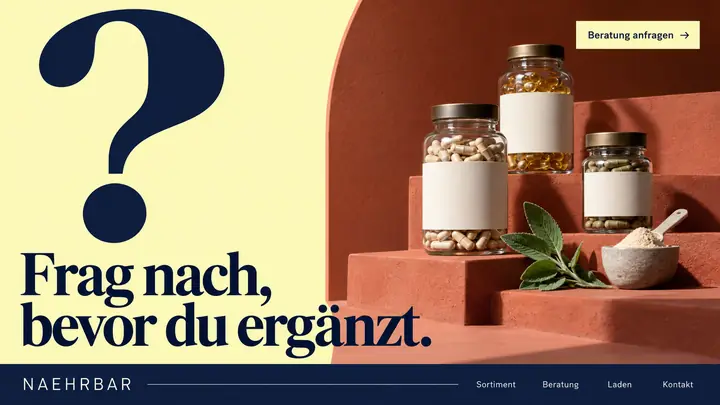 Design-Idee Nahrungsergänzung