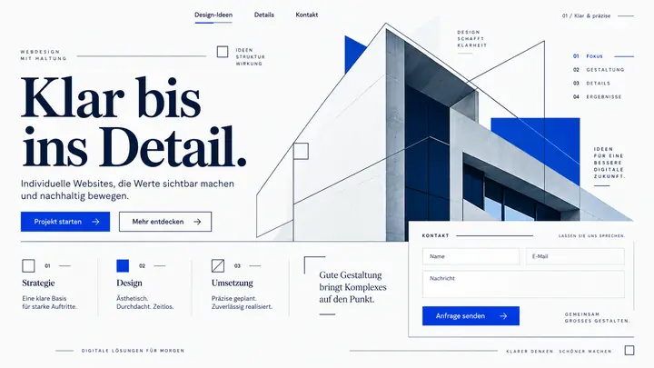 Design-Idee Klar und präzise