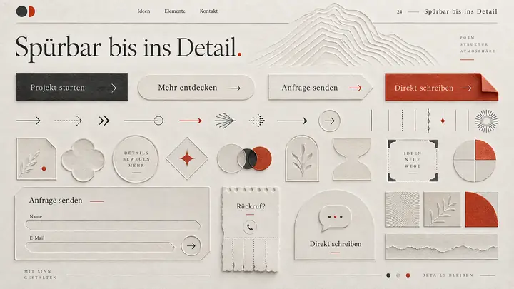 Design-Idee Prägung und Papier