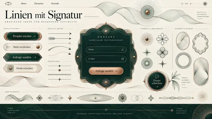 Design-Idee Gravur und Guilloche