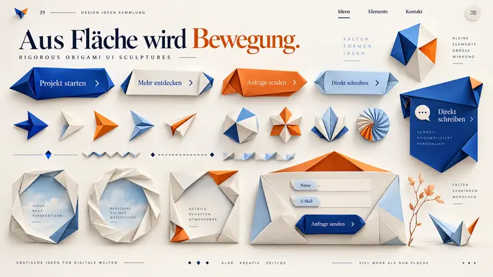 Design-Idee Faltung und Richtung