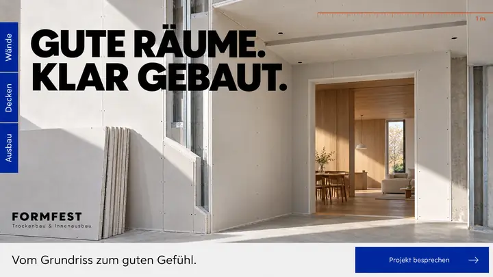 Design-Idee Trockenbau