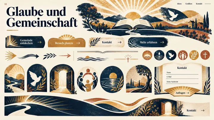 Design-Idee Glaube und Gemeinschaft