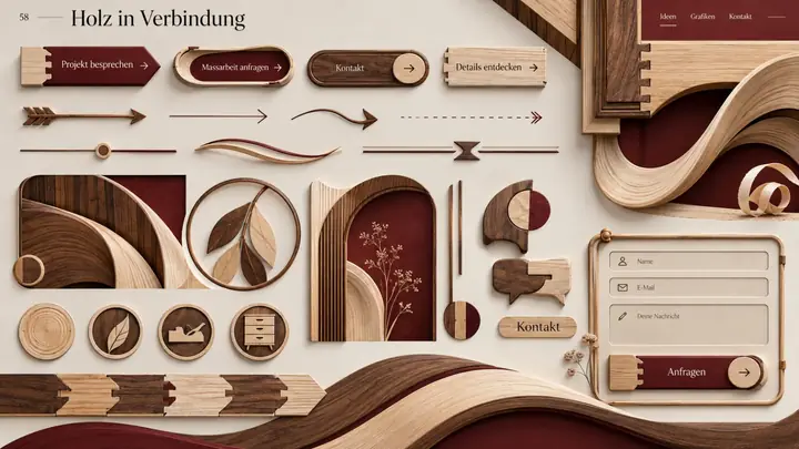 Design-Idee Holz in Verbindung