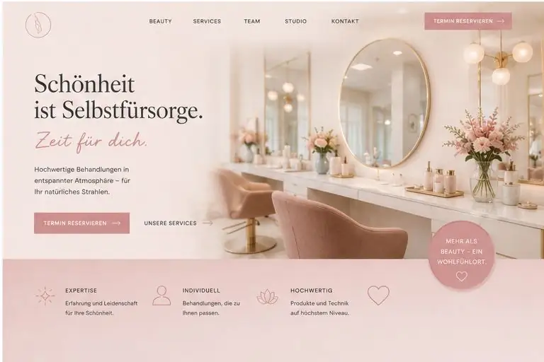 Design-Idee Kosmetikstudio